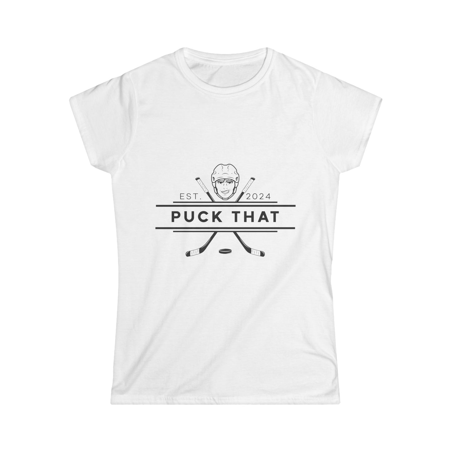 PUCK THAT Women's Soft Style Tee - Black Logo