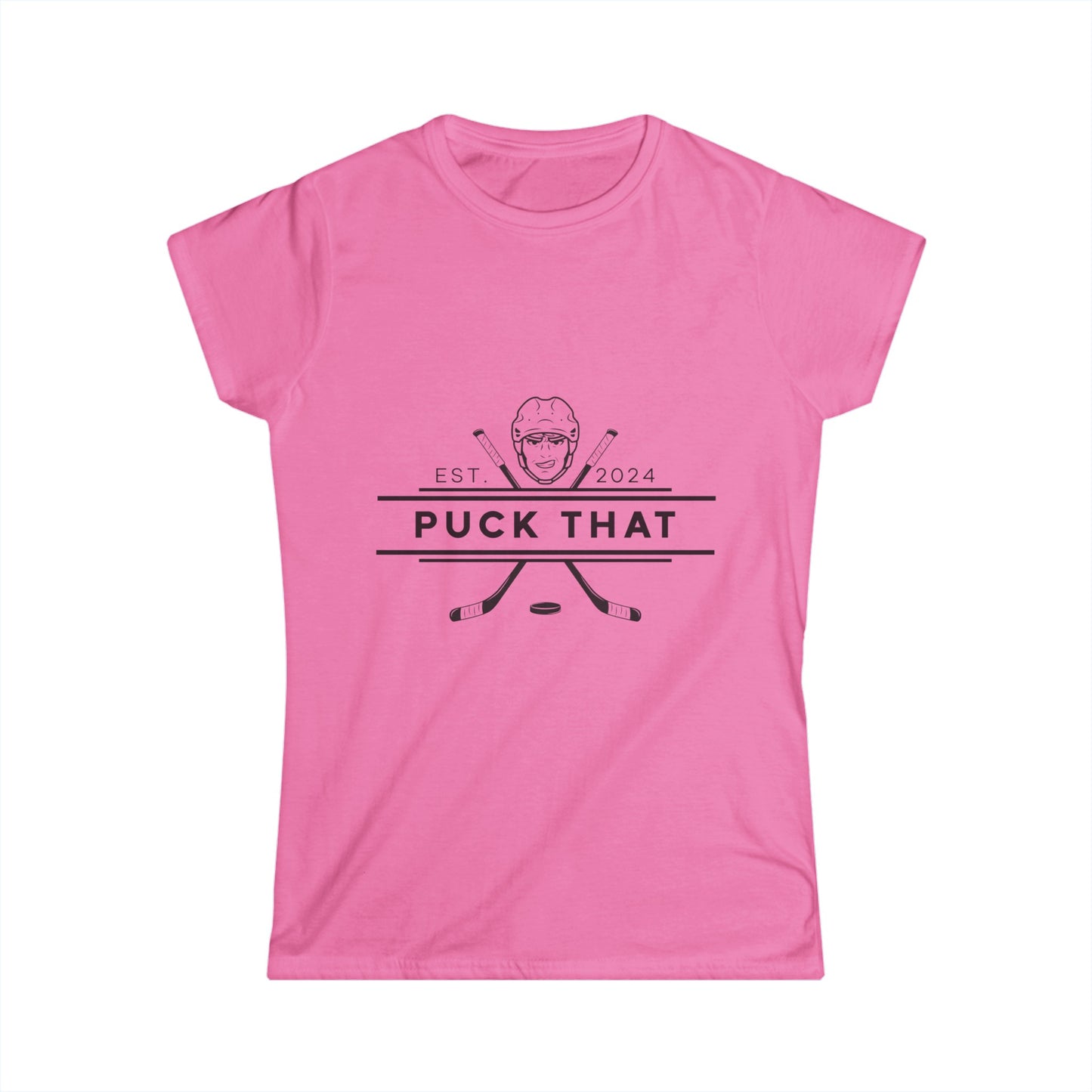 PUCK THAT Women's Soft Style Tee - Black Logo