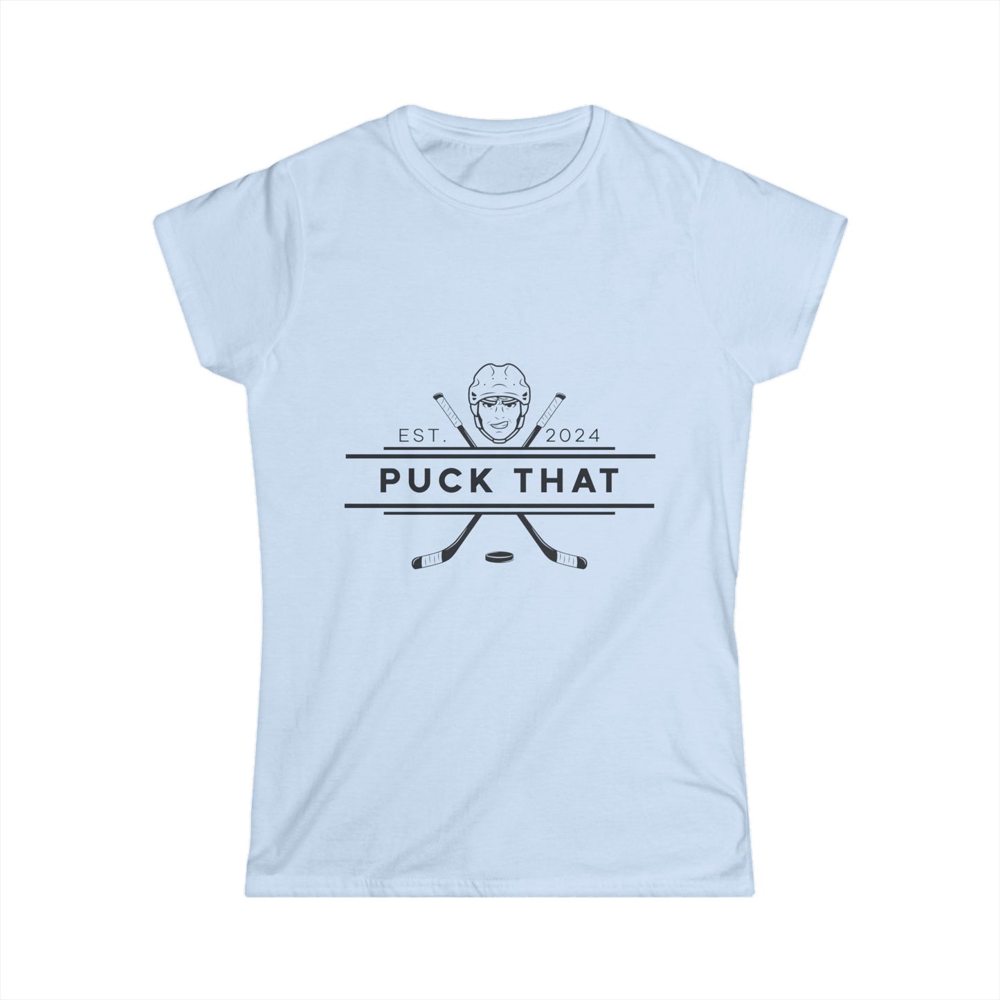 PUCK THAT Women's Soft Style Tee - Black Logo