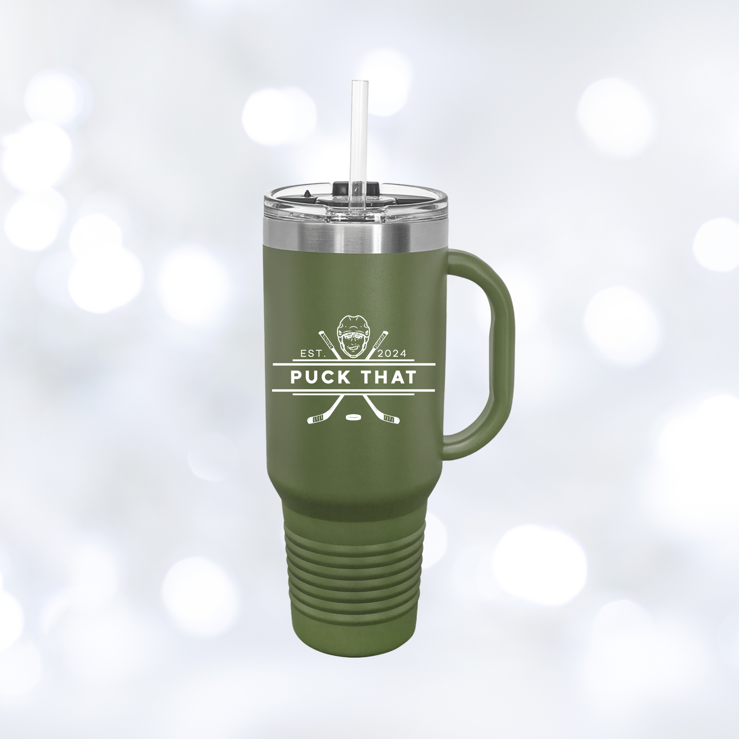 PUCK THAT Insulated Travel Mug, 40oz