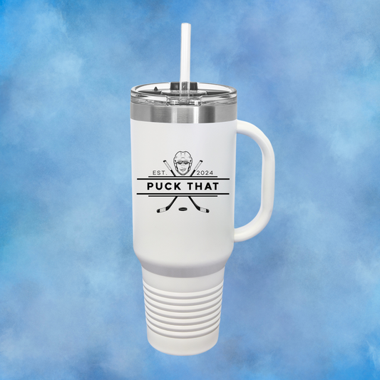 PUCK THAT Insulated Travel Mug, 40oz